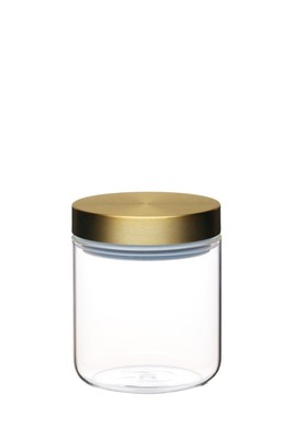 Vorratsdose MASTER CLASS S für 700ml aus Glas mit Messingdeckel KitchenCraft