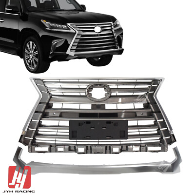 Fits Lexus LX570 2016-2021 17 18 19 Front Bumper Radiator Grille W/O Camera Hole