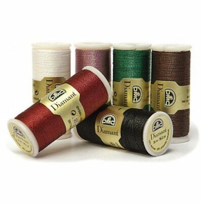 DMC D3852 Diamant Metallic Dark Gold Single Strand Embroidery Thread, DMC  #380-D3852