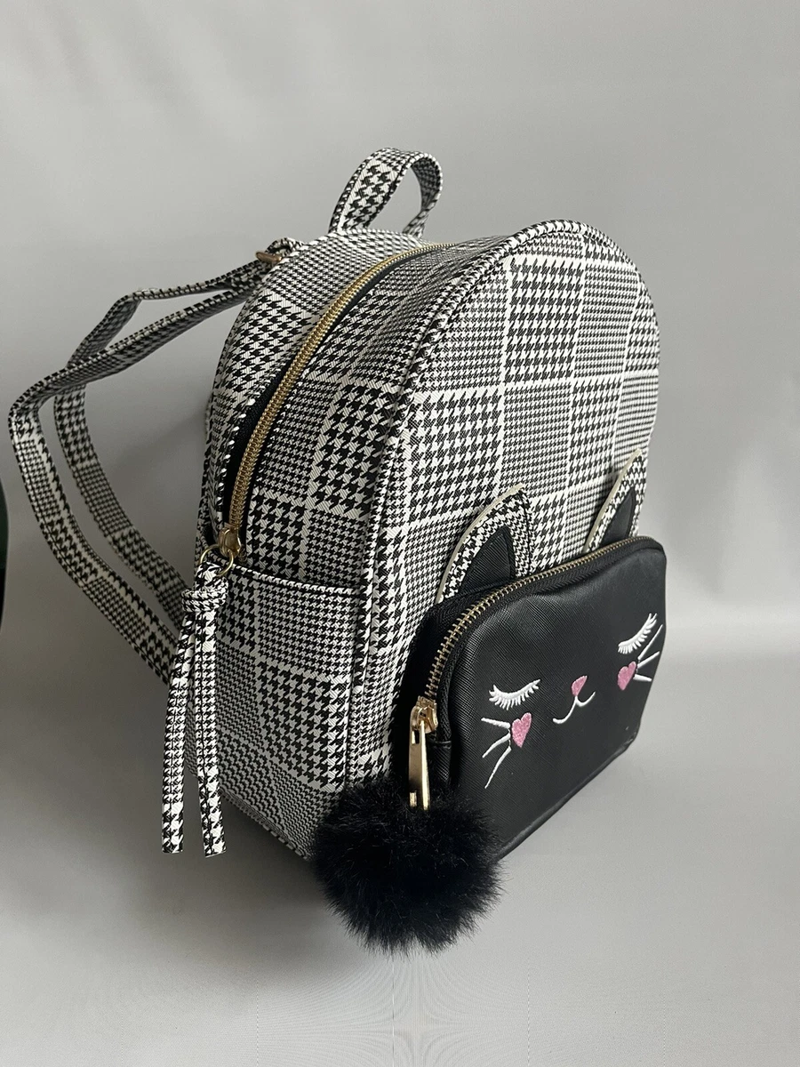 Under One Sky, Bags, Underone Sky Kitty Cat Black White Mini Backpack