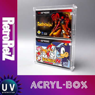 RetroReiZ Acryl Box Case UV Schutz für 2 Nokia N-Gage OVP Spiele Games NGAGE
