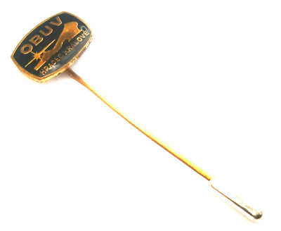 R774 Obuv Shoes Hradec Kralove Czech Fashion vintage advertising lapel pin badge