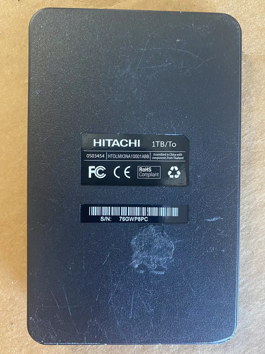 Hitachi - 1 TB - Mobile External Hard Drive OSO3454 - UNTESTED