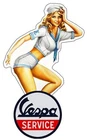 Vintage Style Metal Sign Pinup Girl Vespa 12x20