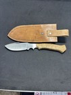Custom skinning skinner knife 10” w/sheath wood handle new never used — photo 2