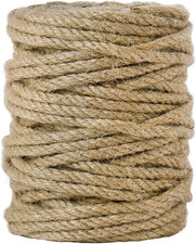 Tenn Well 5mm Jute Rope, 100 Feet 4Ply Twisted 3/16 inch x 100 feet, Brown