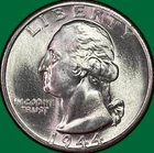 1944-S Washington Quarter Silver Brilliant Uncirculated BU Coin #40543