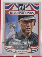 2014 Panini Donruss Diamond Kings Press Proof Silver /199 Derek Jeter #3 HOF