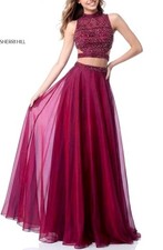 NWT! Sherri Hill 2 Piece Prom Dress Gown Skirt +Top Ruby Beaded #51871 Sz 14 NEW