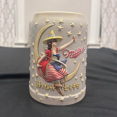 Miller High Life Girl in the Moon Beer Stein Special Collectors Edition 