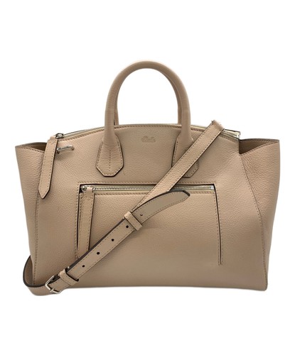 BALLY Sommet Zip 2Way Pink Leather Shoulder Hand Bag Women Italy Medium 34cm