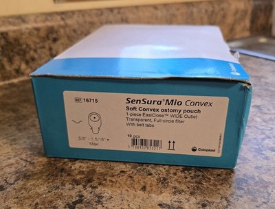 SenSura Mio Convex Ostomy Pouch 5/8 to 1-5/16'' Stoma - 10 Ct. in open box 