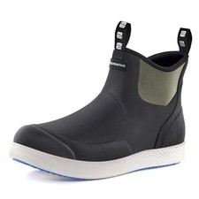 WOVENPAK Deck Boots for Men, Rain Boots Men, Waterproof 10 Graphite Black