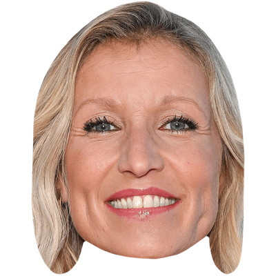 Alexandra Lamy (Lipstick) Big Head. Larger than life mask.