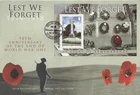 2008 Isle of Man 90th Anniversary of the End of World War I MiniSheet FDC