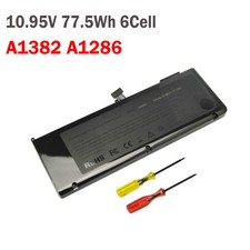 Laptop Battery For MacBook Pro 15'' A1286A1382 Early 2011 Late 2011 Mid 2012 