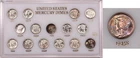 1941 to 1945 PDS COMPLETE Mercury Dime  Short Set, 15 Coins, Ch/Gem BU, Color!