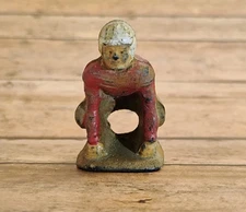 Vintage 1940's Auburn Rubber Toy Football Players Red Lineman Figure VGC Soldier