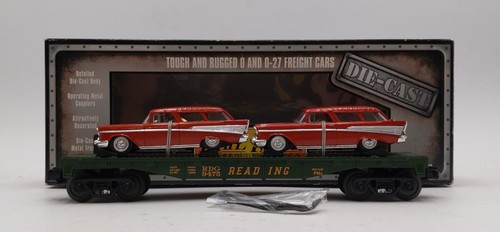 Coche plano fundido a presión de lectura calibre O MTH 30-8310 con Chevy Nomads 2 '57 nuevo en caja | Zustand: New
