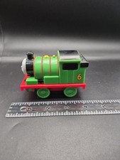 Thomas Friends Percy Pull Back Go Racer Train Engine Green 6 Plastic Mattel