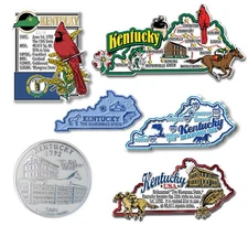 Kentucky Six-Piece State Magnet Set by Classic Magnets, Includes 6 Designs