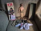 Vintage 1970's 12" GI Joe Bearded Figure w/some Clothing & a Reproduction Box.