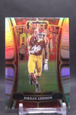 Jordan Addison #6 2023 Panini Select Draft Picks Silver Prizm USC RC