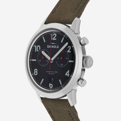 SHINOLA Detroit Men's The Traveler S0120245782 2 Eye Chronograph