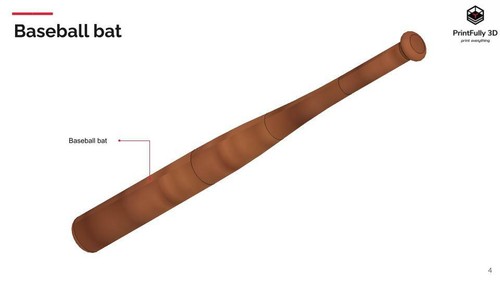 PrintFully3D RC 1/10 Scale Baseball Bat 3D Printed Crawler Accessories Trial - Picture 2 of 2