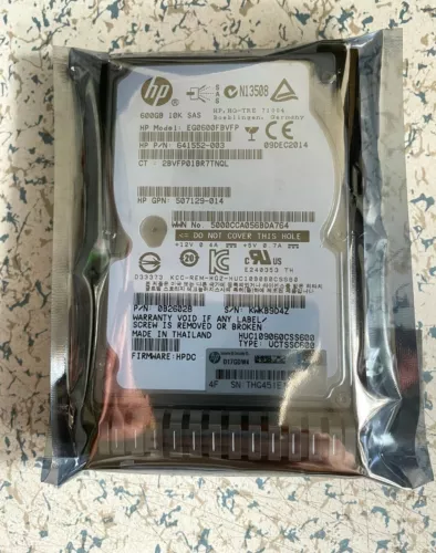 HPE 652583-B21 600GB 10K 2.5" SAS 6G SC ENT HDD 653957-001 0 HOURS - Picture 3 of 6