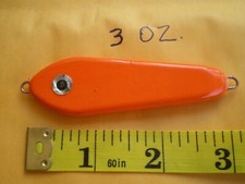 25 PCS. SMOOTH CASTING SPOON/LURE BAIT, 3 OZ. ORANGE