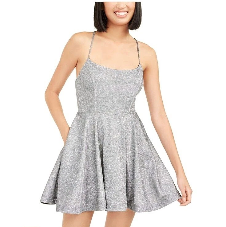 open lace back dress Silver Girls Pageant Dress,Beautiful Girls Party Dress,GPD0008, J10 / Dark Navy main image 1