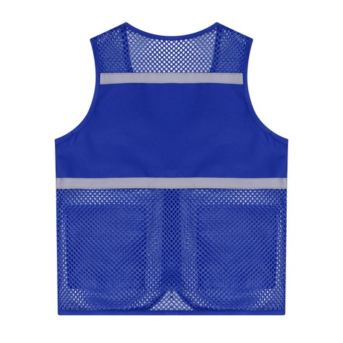 Kids Girls Boys Vest Mesh Reflective Volunteer High Visibility Activities Tops - Picture 27 of 61