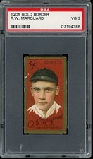 1911 T205 Gold Border Baseball R.W. Marquard PSA 3