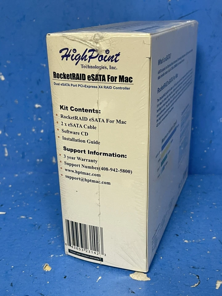 NEW HighPoint RocketRAID eSATA Controller MAC Dual eSATA Port X4 RAID Controller - Image 4 of 4