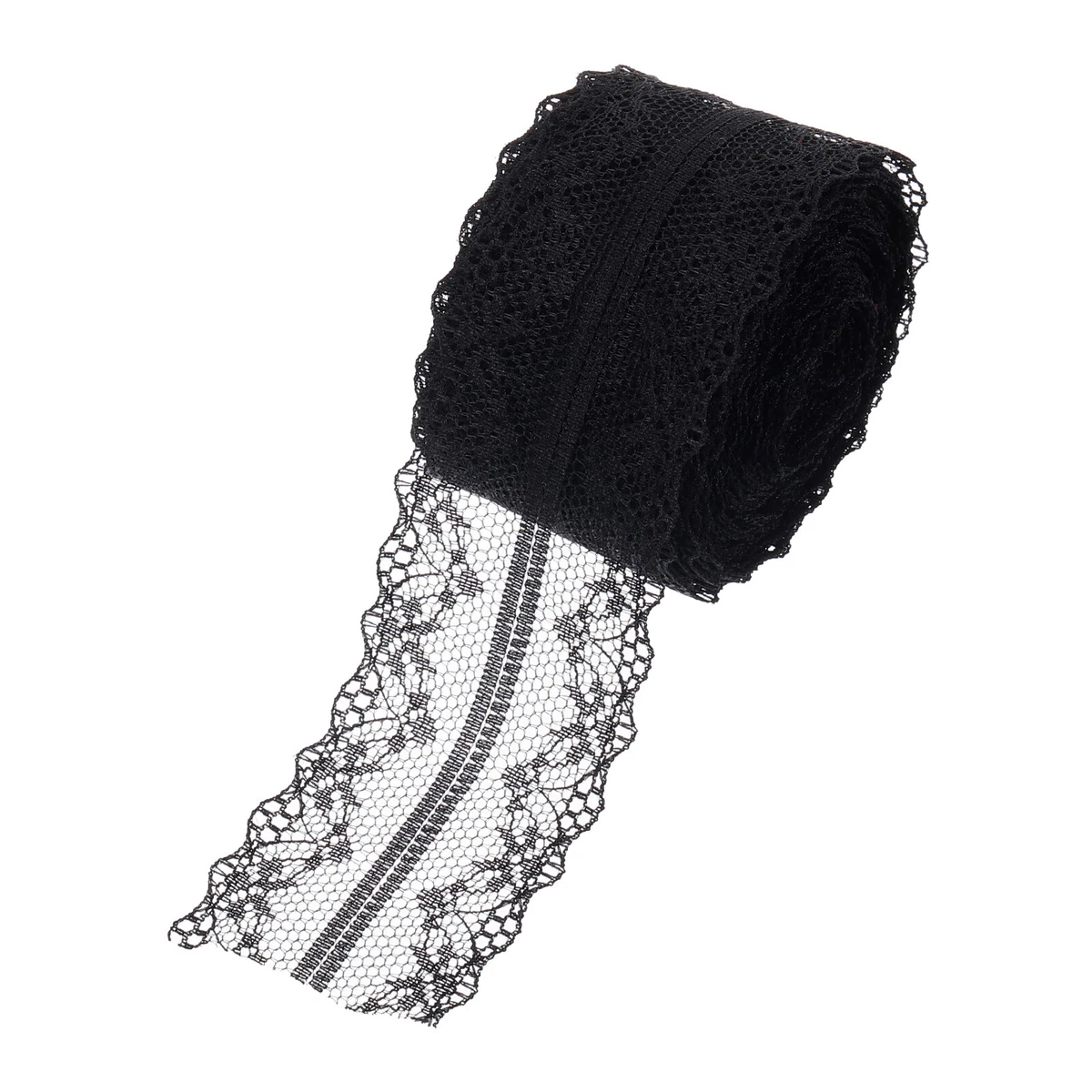 Black lace ribbon trim deals