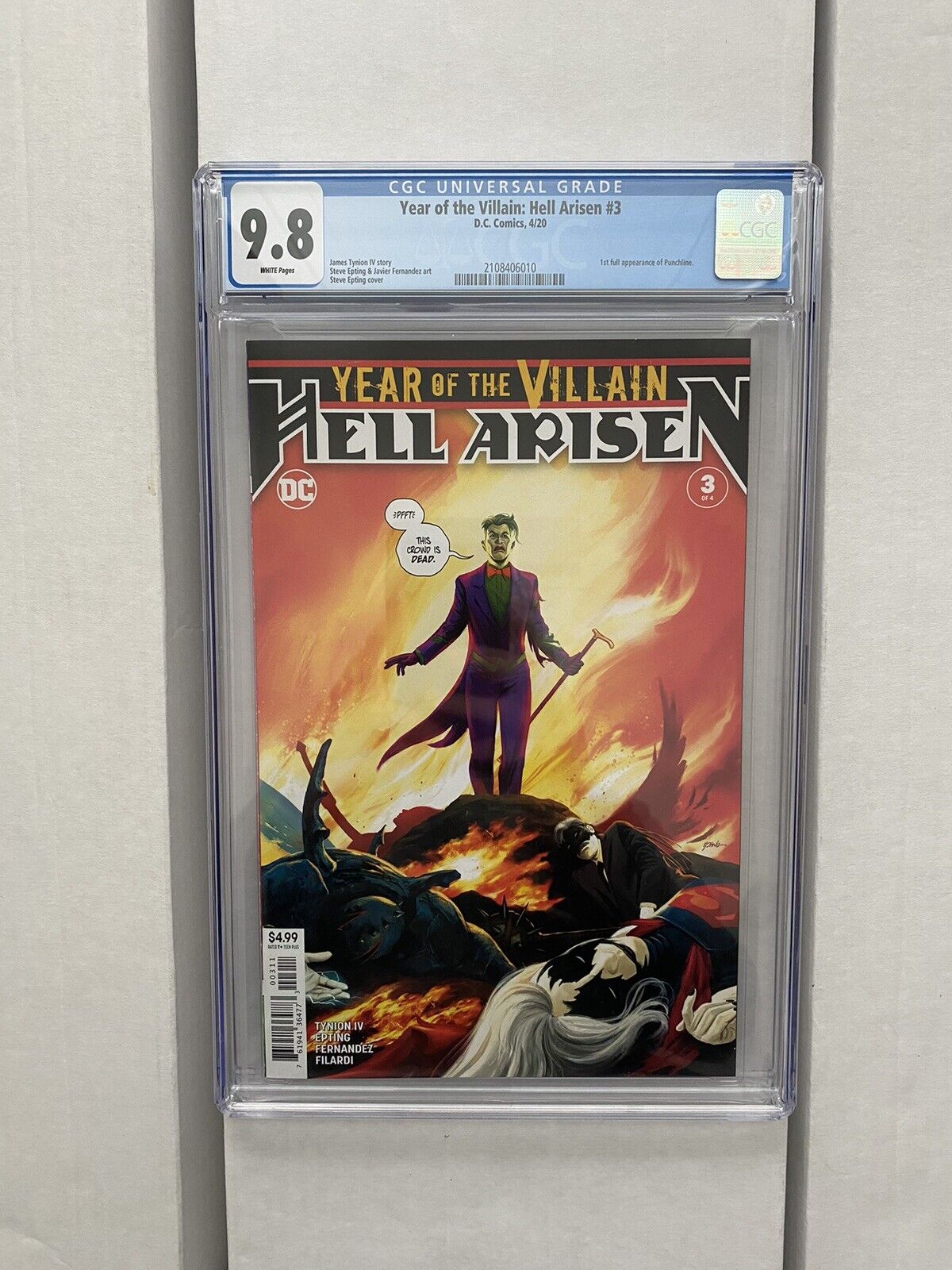 Year of the Villain Hell Arisen #3 CGC 9.8 1st Full Appearance Of Punchline