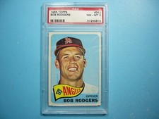 1965 TOPPS MLB BASEBALL CARD #342 BOB RODGERS PSA 8 NM/MINT SHARP+ '65 GL