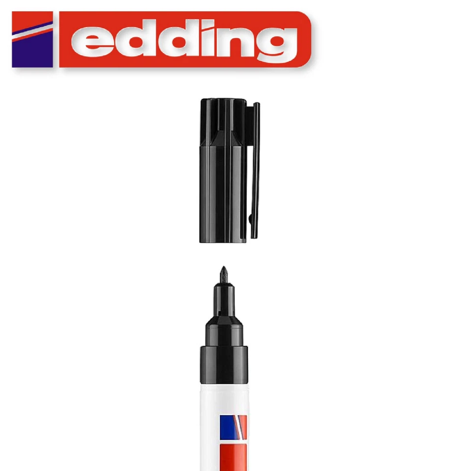 Edding 400 schwarz permanent marker Stift wasserfest 5 Stück - Bild 2 von 2