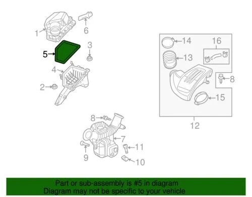 Conjunto de filtro de aire genuino GM 2005-2010 Chevrolet Pontiac Cobalt G5 21999324 Foto 2 de 2