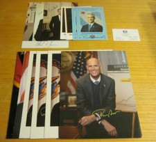 Lot of 14 Political Photographs with FACSIMILE Signatures Rahm Emanuel+++