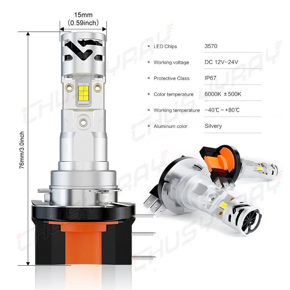 Kit de faros LED blancos Hi Lo para Mercedes-Benz CLA250 2014 2015 2016 2019 Foto 2 de 4