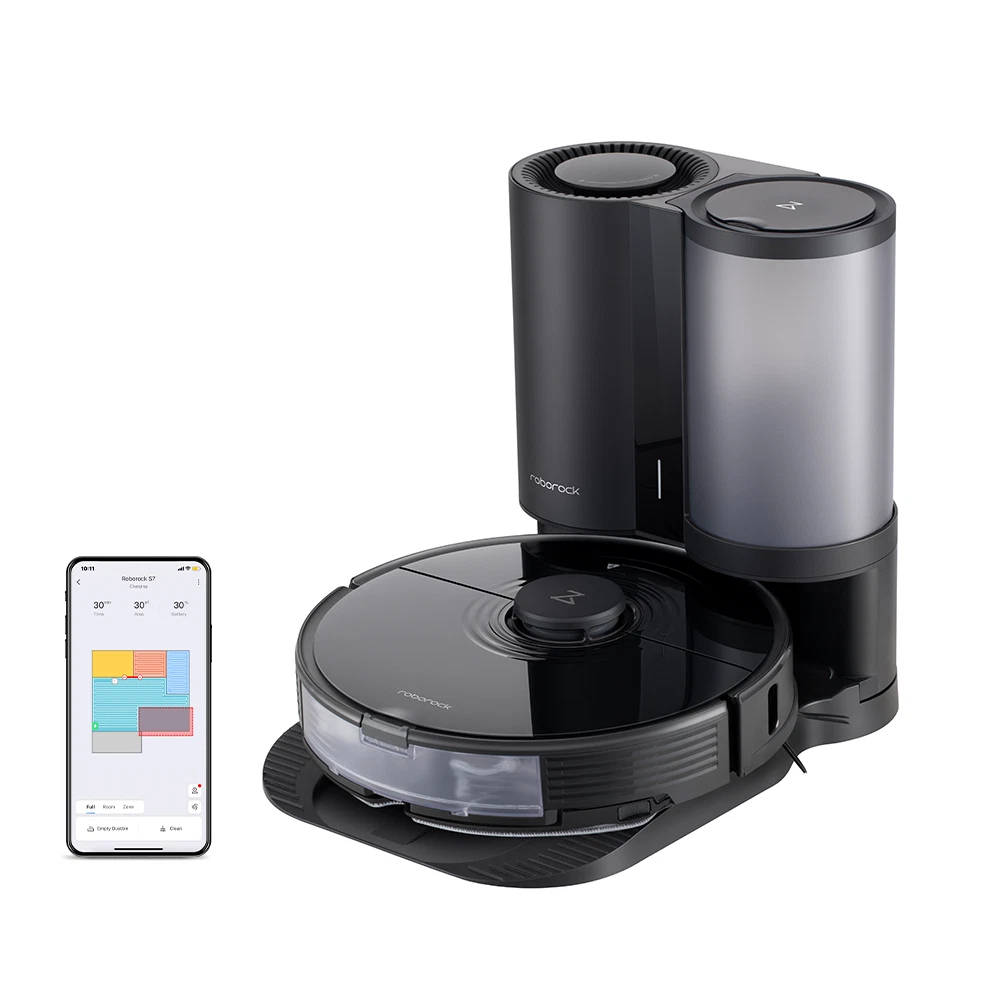 Roborock S7+ Robot Vacuum and Mop with Auto-Empty Dock - Certified Refurbished