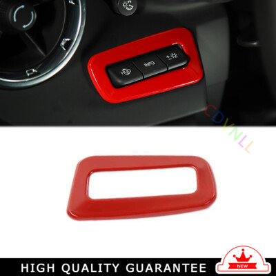Head Up Display Control Frame Trim For Chevrolet Camaro 2016-2021 Bright Red ABS