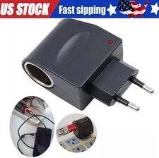 100-240V AC To 12V DC Car Cigarette Lighter Socket Power Adapter Converter LOT