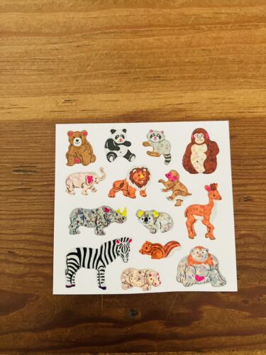 Sticker 90er fürs Stickeralbum Glitzer Originalbogen Minis Waldtiere Afrika - Bild 1 von 1