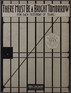 1931 there must be a bright tomorrow sheet music prison prisoner jail song ebay