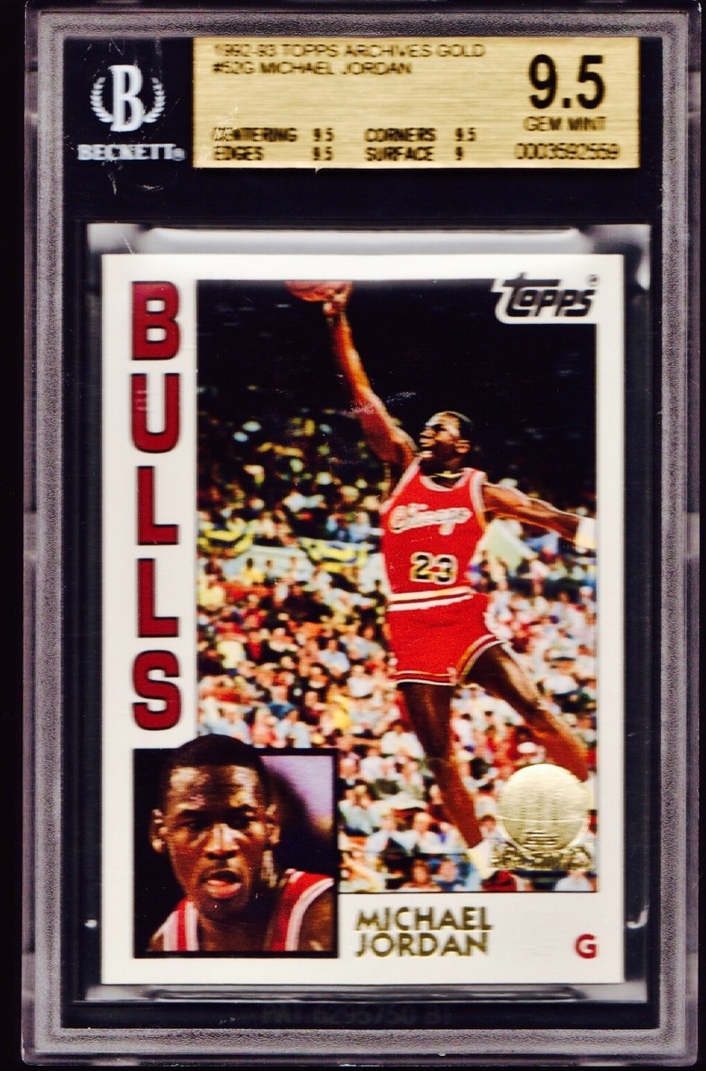 1992-93 TOPPS ARCHIVES GOLD RC #52G MICHAEL JORDAN BGS GEM MINT