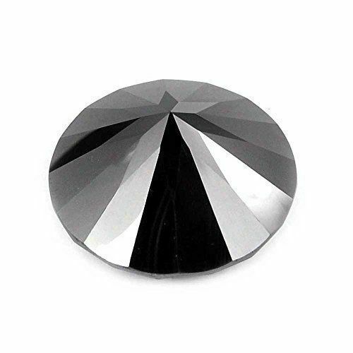 5 Ct. Solitario suelto redondo de diamantes negros para fabricación de joyas certificado - Imagen 2 de 3