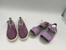 See Kai Run Logan Little Girls' Purple Animal Print Sandals and Sneakers Deal